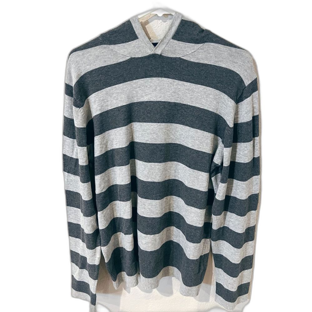 French Connection Striped Hooded Men’s L Sweater